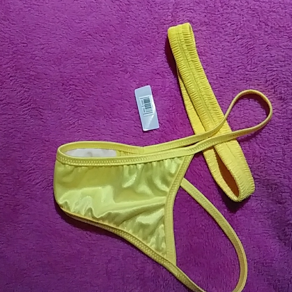 Stripper - Neon yellow tback and garter see others